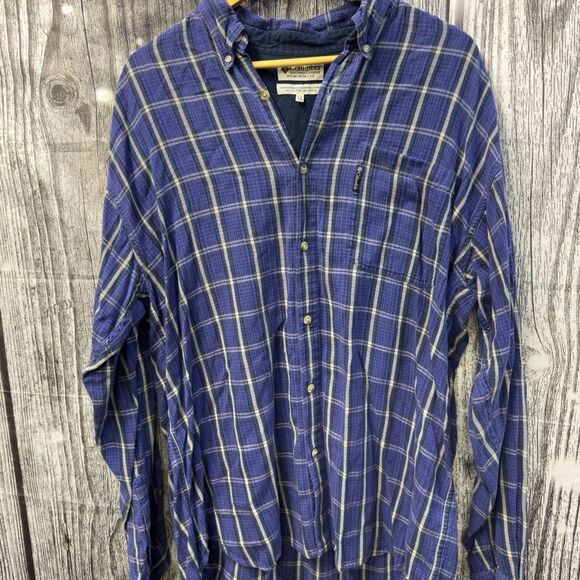 Columbia Blue Flannel Men’s Shirt XL - Picture 1 of 2